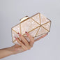 Luxury rectangular diamond-shaped handbag for women