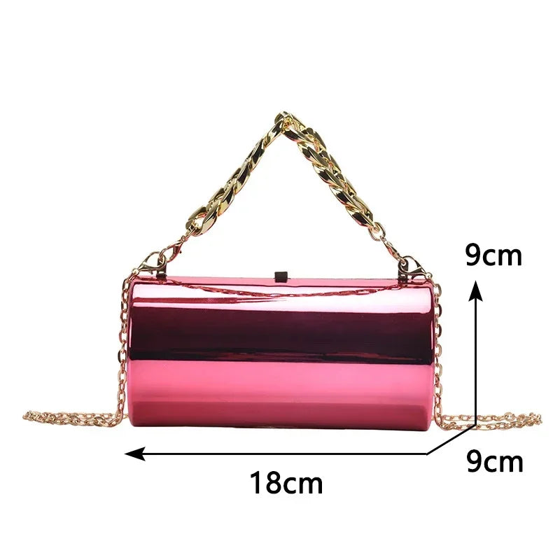 Fashion Mini Cylinder Clutch Bag for Women